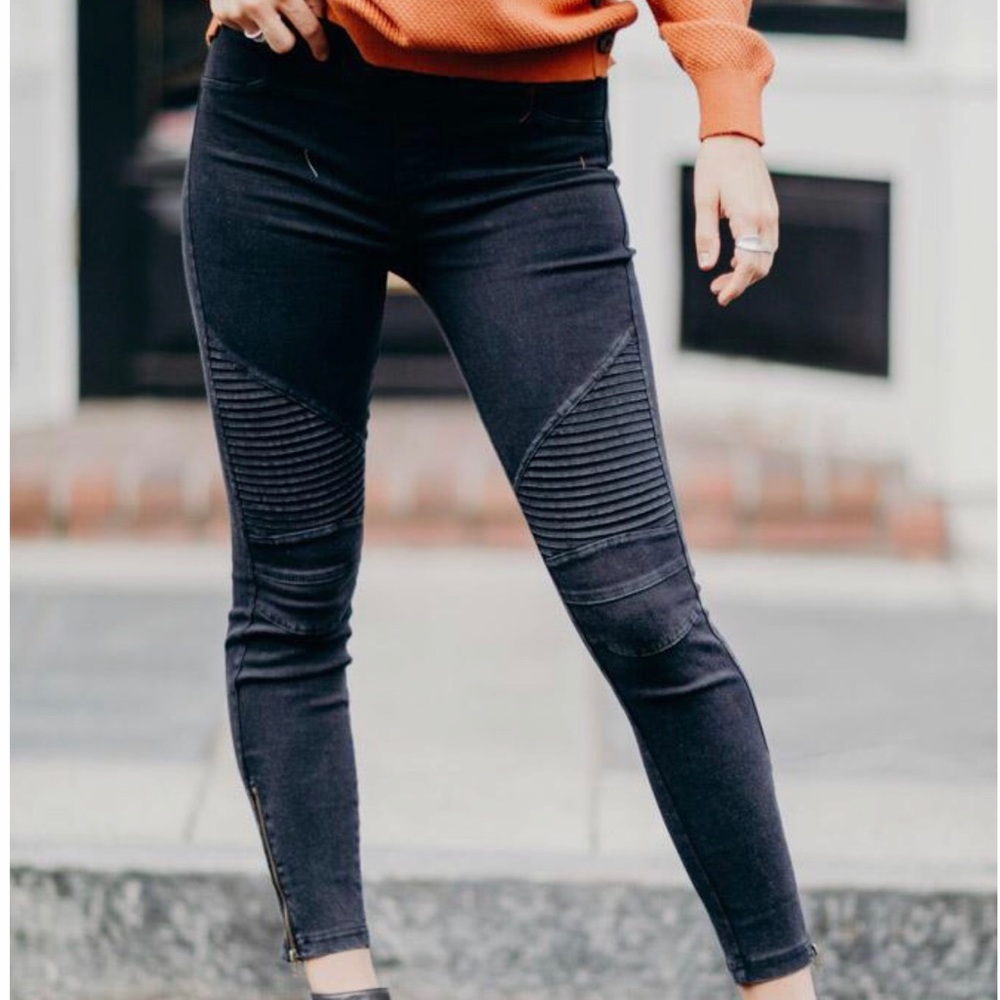NWT moto zip jeggings